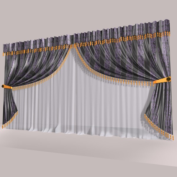3d model drapery curtain window - CURTAIN 5 by Carrara1